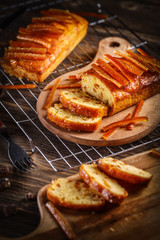 Delicious fruit loaves of bread