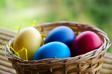 Easter Eggs in Wooden basket - Orthodox Fiesta