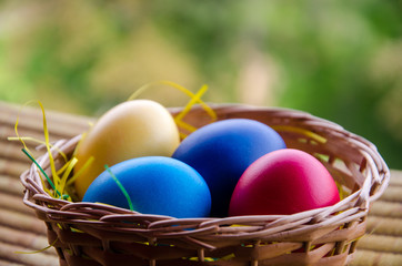 Easter Eggs in Wooden basket - Orthodox Fiesta