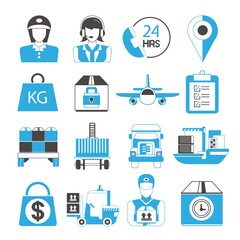 shipping and customer service icons