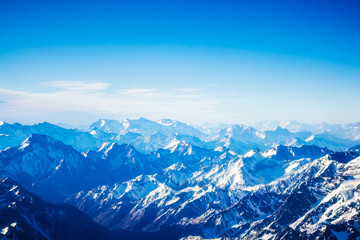 Fototapeta na wymiar Aerial view of the mountains