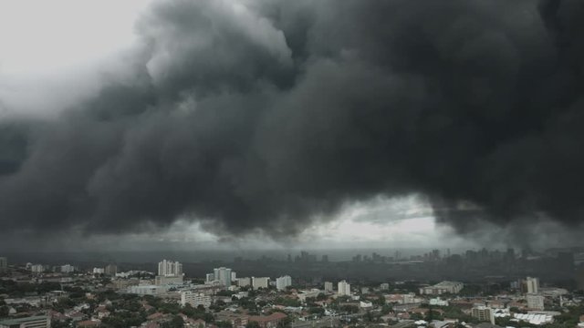 Black Toxic Clouds Over Durban: Sky Pollution Crisis Unfolds in Environmental Catastrophe.