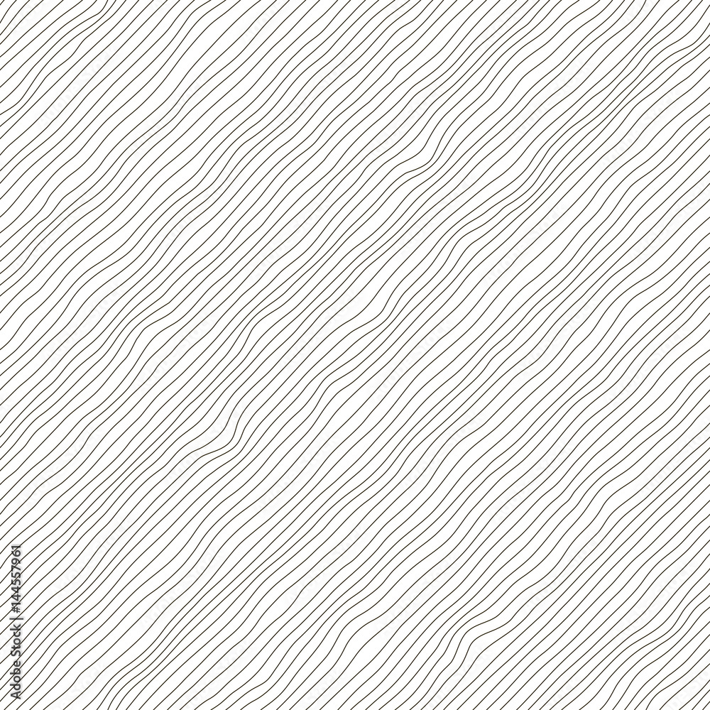 Wall mural vector monochrome seamless pattern. abstract background. irregular diagonal texture. simple design. 