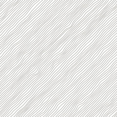 Vector monochrome seamless pattern. Abstract background. Irregular diagonal texture. Simple design. Textured slanting lines ornament.  - 144557961