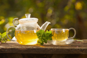 green tea in beautiful cup
