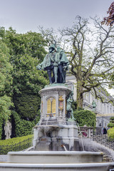 Fototapeta premium Petit Sablon Square in Brussels, Belgium