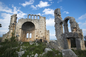 Fototapeta na wymiar Okuzlu ruins From Mersin in Turkey