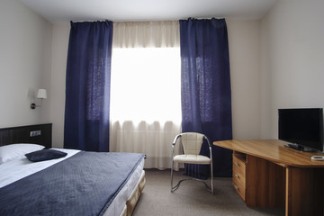 Interior of a hotel bedroom