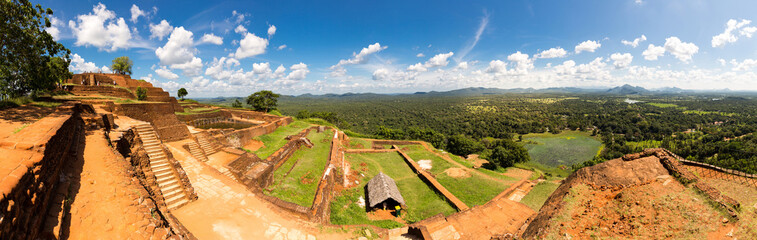 Sigiriya Sri Lanka, buddhist temple, panorama view