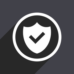 Shield flat design vector icon.