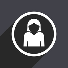 Profile avatar flat design vector icon.