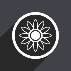 Flower flat design vector icon.