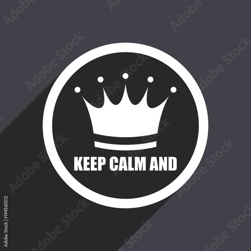 "Keep calm and flat design vector icon." Stock image and royalty-free vector files on Fotolia
