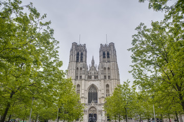 Obraz premium St. Michael and St. Gudula in Brussels, Belgium.