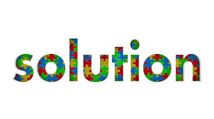Solution Problem Solved Puzzle Pieces Fixed Problem Task 3d Illustration