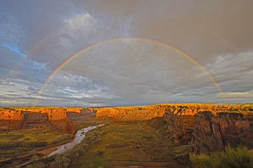 Double Rainbow at Sunset