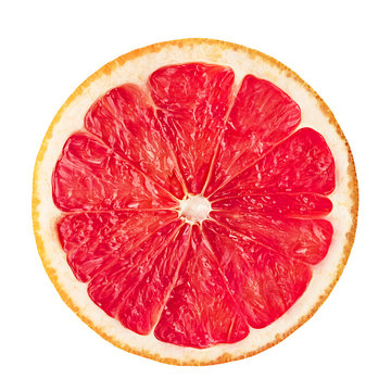 Grapefruit on white isolated background
