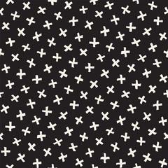 Vector Seamless Pattern. Abstract Background With Scattered Geometric Shapes.