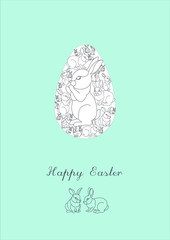 Happy easter! Easter bunnies