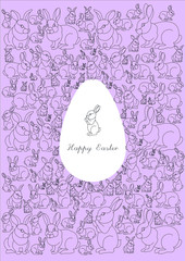 Happy easter! Easter bunnies
