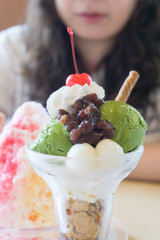 デザート 抹茶アイスクリーム