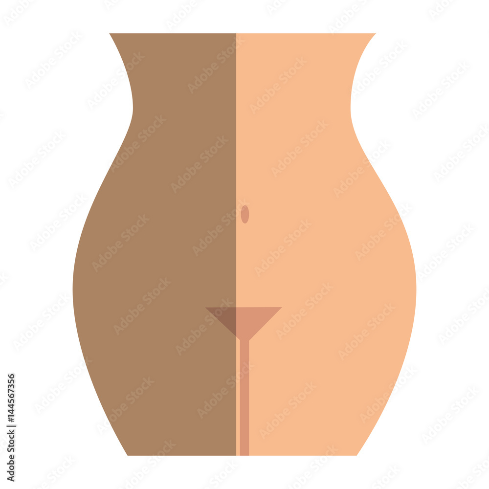 Wall mural body woman figure icon