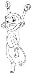 Animal outline for monkey