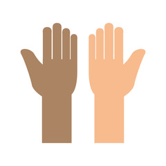 hands human up icon