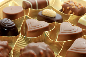 Various luxurious chocolates