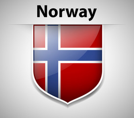 Norway flag on badge design