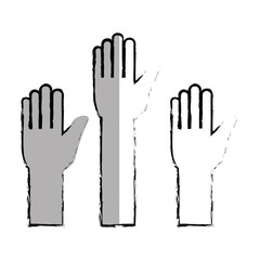 Obraz premium hands human up icon vector illustration design