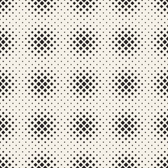 Repeating Shape Halftone. Modern Geometric Lattice Texture. Vector Seamless Monochrome Pattern