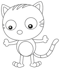 Animal outline for little cat