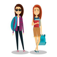 young people style character vector illustration design