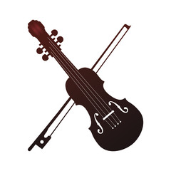 Fototapeta na wymiar Violin music instrument icon vector illustration graphic design