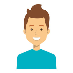 young man avatar character vector illustration design