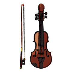 Obraz na płótnie Canvas Violin music instrument icon vector illustration graphic design