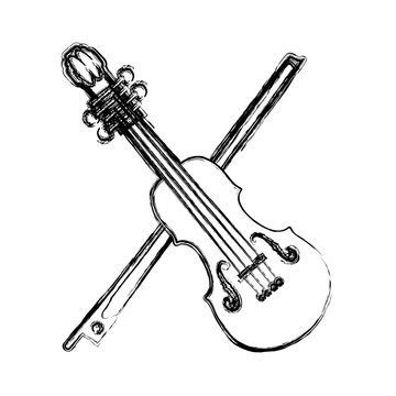 Violin music instrument icon vector illustration graphic design