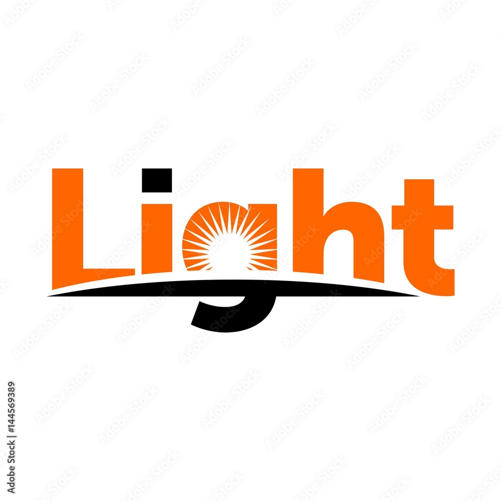 Poster light logo vector.