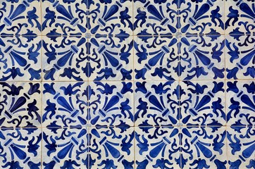 Fototapeta premium Azulejo azul e branco