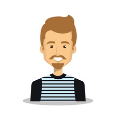 young man avatar character vector illustration design