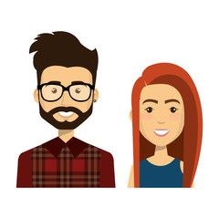 Obraz premium young people style characters vector illustration design