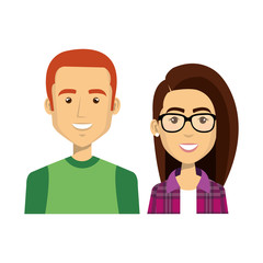 Obraz premium young people style characters vector illustration design