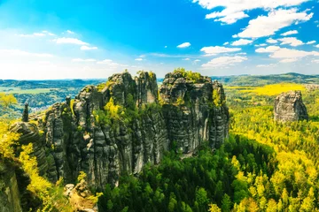 Poster de jardin Nature Schrammsteine Sächsische Schweiz 4