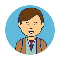 young businessman avatar character vector illustration design
