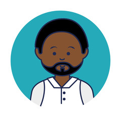 Obraz premium young african man avatar character vector illustration design