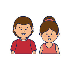 young people ethnicity characters vector illustration design