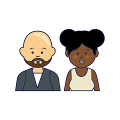 young people ethnicity characters vector illustration design