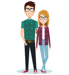 young people style characters vector illustration design
