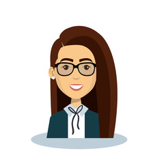 businesswoman avatar character icon vector illustration design